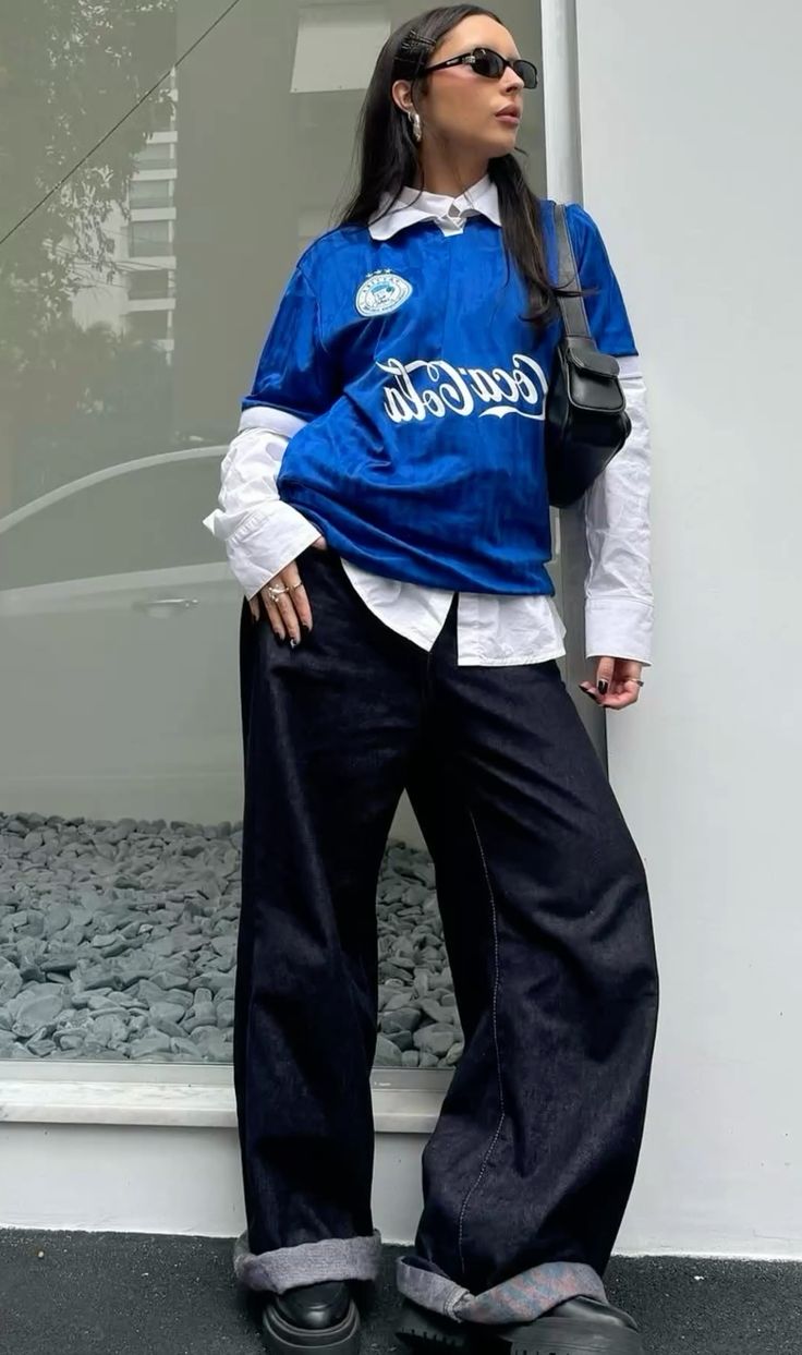 Model wearing jersey